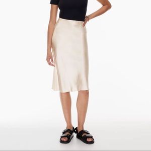 Aritzia Babaton champagne midi slip skirt